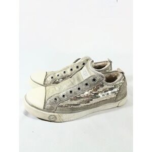 UGG Australia Becker Sequin Metallic Shearling Slip On Sneakers Women 7 Gold